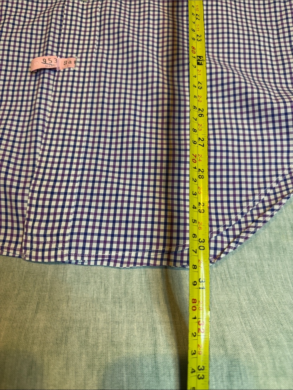 Polo by Ralph Lauren Men’s Navy and White Gingham Button-Down Shirt - Picture 5 of 9